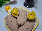 Gambar ubi ungu keju mozzarella