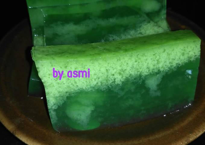 Puding lumut melon