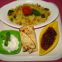 A picture of Chana dal pulao.