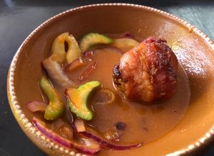 Una foto de Callos de hacha envueltos en tocino a la Sonorense