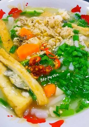 Hình của món Bánh canh cá cờ, đậu hủ từ cơm nguội, bột gạo, bột năng.