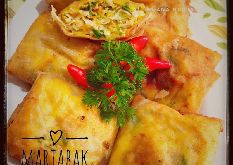 Resep Martabak telor isi sayuran Anti Gagal