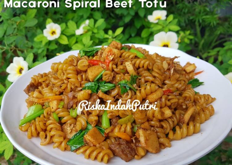 Cara Gampang Menyiapkan Macaroni Spiral Beef Tofu Anti Gagal