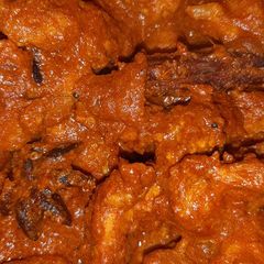 Pork curry (indian style) A picture of Pork curry (indian style).
