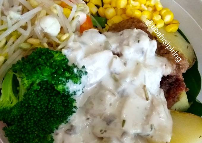 RESEP DIET | mix vege & beef salad