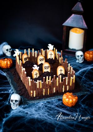 Une photo de Gâteau Cimetière Halloween