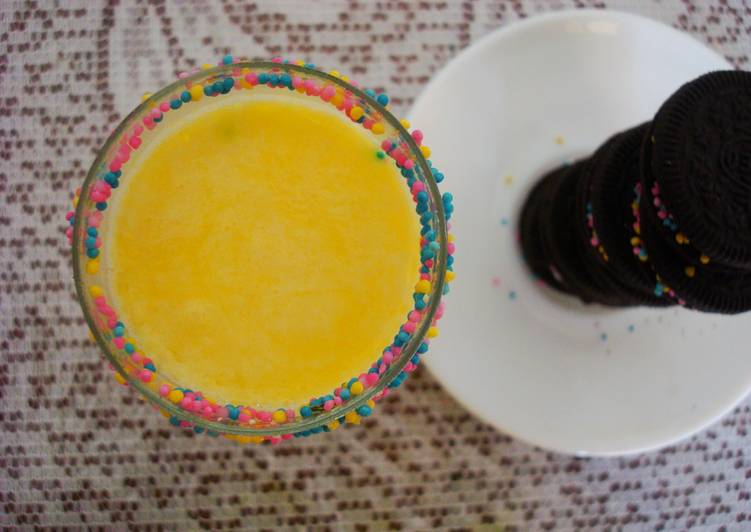 Steps to Make Super Quick Homemade Vanilla Milk Shots with Sprinkles