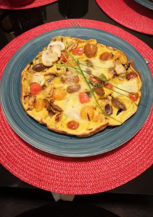 Una foto de Frittata verduras y queso