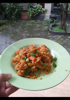 Foto resep Ayam tepung saus telur asin