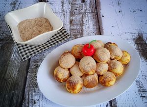 Foto resep Poffertjes / Apam belanda tabur coklat bubuk & gula