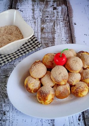 Foto resep Poffertjes / Apam belanda tabur coklat bubuk & gula