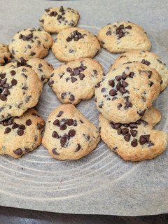 A picture of Chocolate Chip Cookies with Pancake Mix.