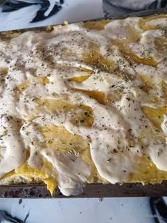 Una foto de Pastel de papa y calabaza con relleno de carne
