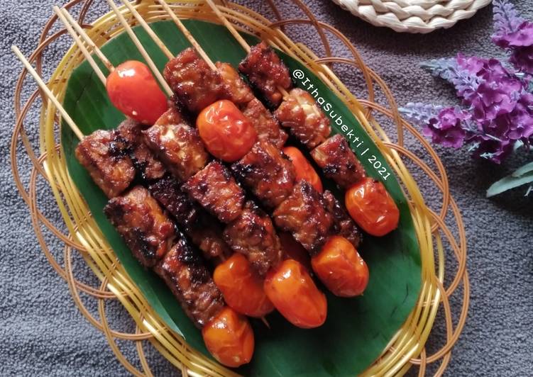 Bagaimana Menyiapkan 184. Sate Tempe Bakar Madu Anti Gagal