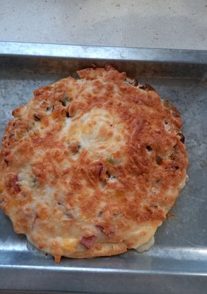عکسی از دستور پیتزا مرغ و قارچ