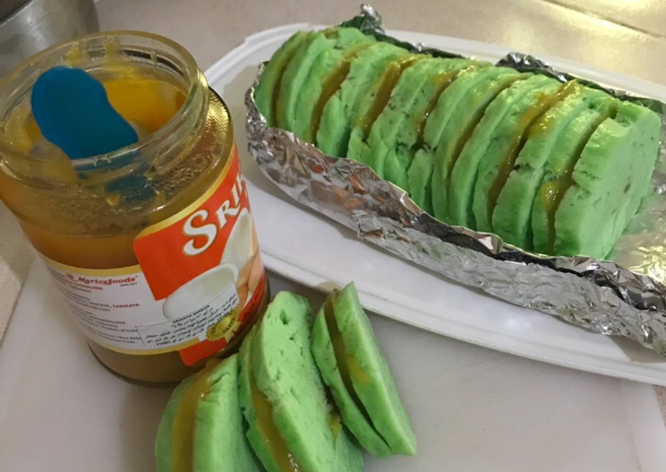 Roti Pandan Srikaya enak <br />(Tanpa Telur)