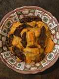 Gnocchi di batata con funghi porcini curry e robiola