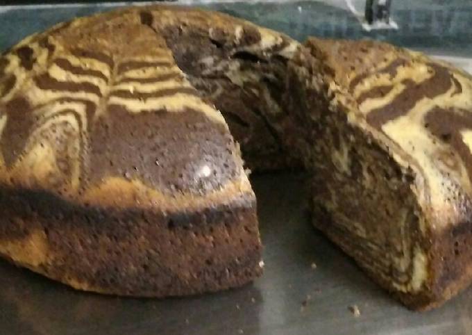 Recipe of Ultimate Zebra cake in cooker