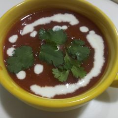 Cream of tomato soup A picture of Cream of tomato soup.
