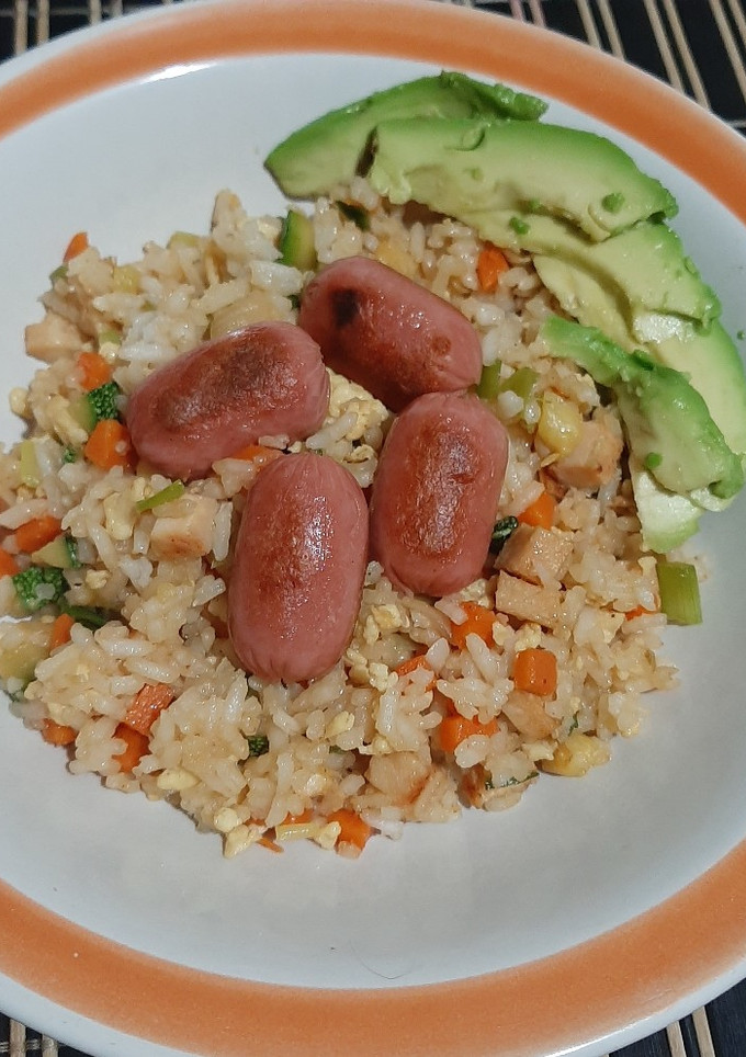 Una foto de Arroz chino paso a paso