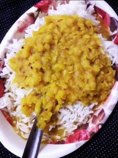 A picture of Dal chawal.