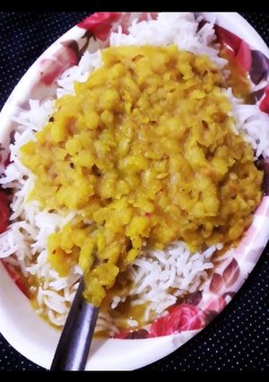 A picture of Dal chawal.