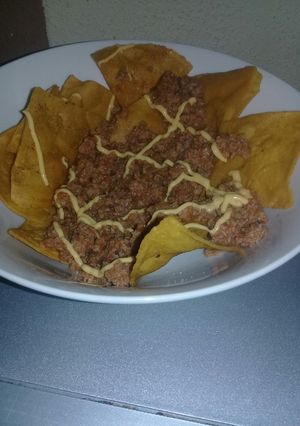 Una foto de Nachos con carne (rápidos)
