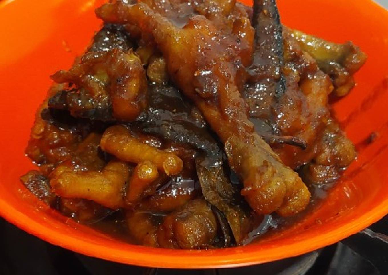 Ceker ayam bumbu asem