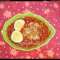 A picture of Sambal terasi badai by Nyonya Fran's.