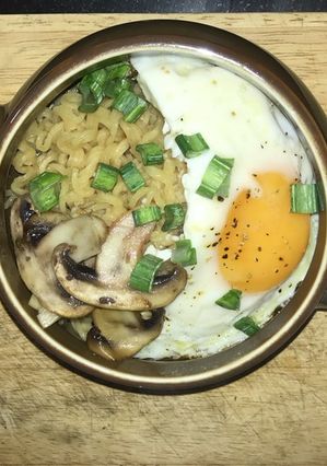 A picture of Ramen noodles with a twist.