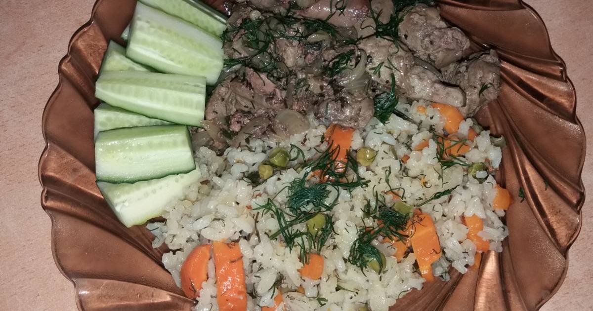 Рецепты с рисом и печенью и овощами рецепт