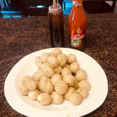 Cilok (savoury tapioca balls) A picture of Cilok (savoury tapioca balls).