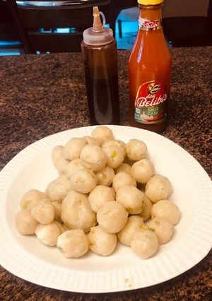 A picture of Cilok (savoury tapioca balls).