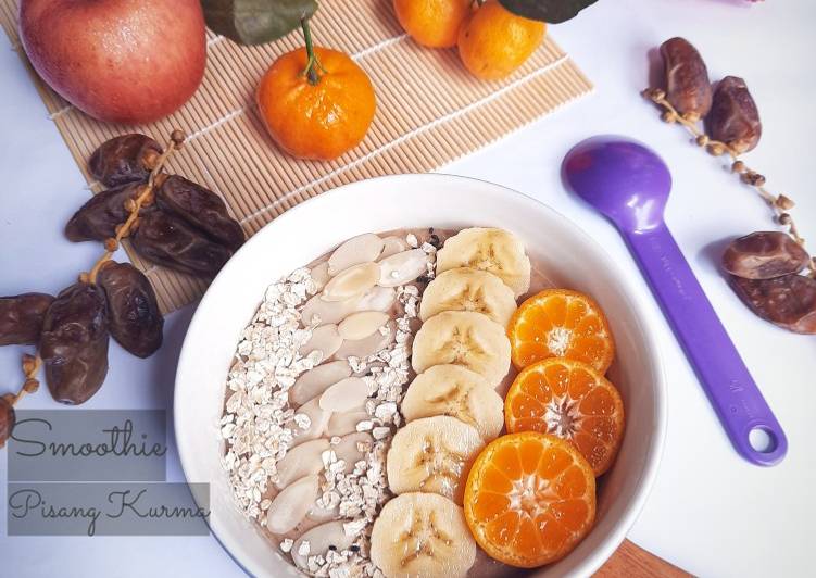 Cara meramu Smoothie Bowl Pisang Kurma  yang Lezat Sekali