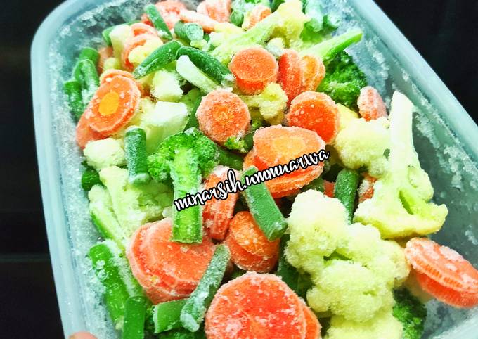 Resep Frozen Vegetables Homemade (Brokoli-Wortel-Buncis-Kembang Kol) Anti Gagal
