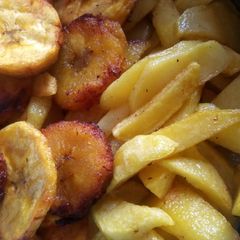 A picture of Plantain with chips.