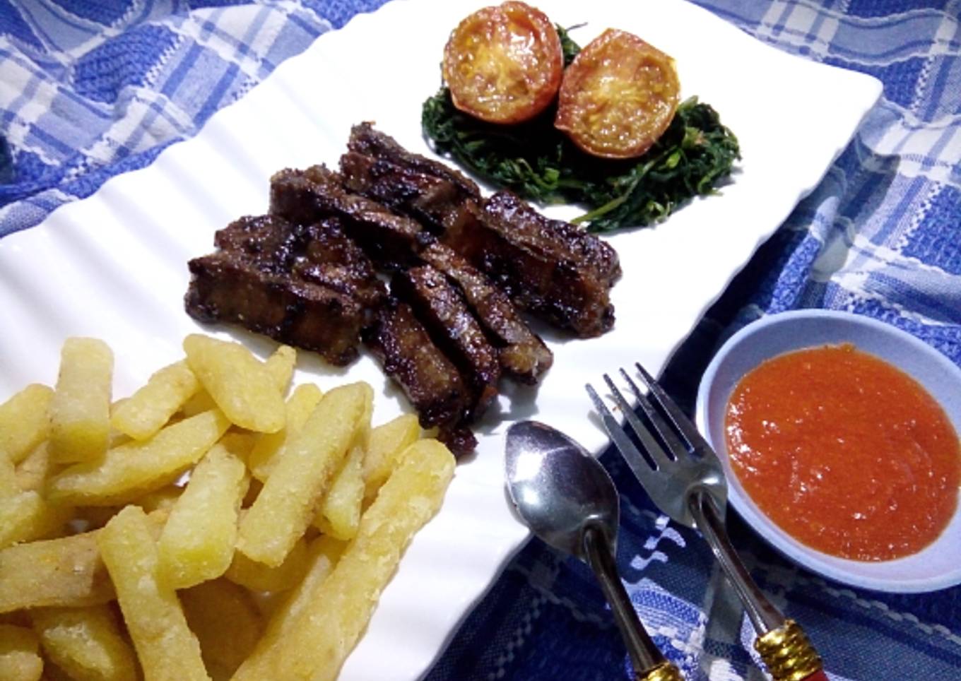 Beef steak ala restoran