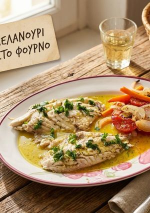 Φωτογραφία της συνταγής Μελανούρι στο φούρνο με ντομάτα και κρεμμύδι Αντώνης