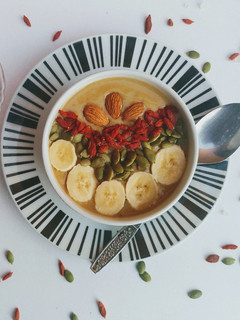 A picture of Sweet potato pie smoothie bowl.