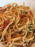 Spaghetti with Capers, Mushrooms & Tomatoes