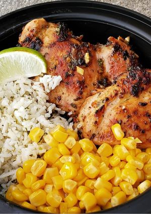 A picture of Spicy Coconut Grilled Chicken Thighs.