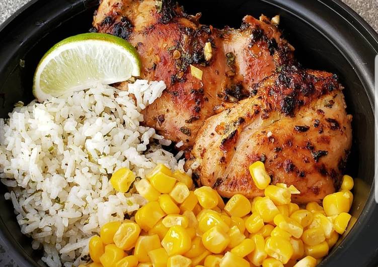 Recipe of Super Quick Homemade Spicy Coconut Grilled Chicken Thighs