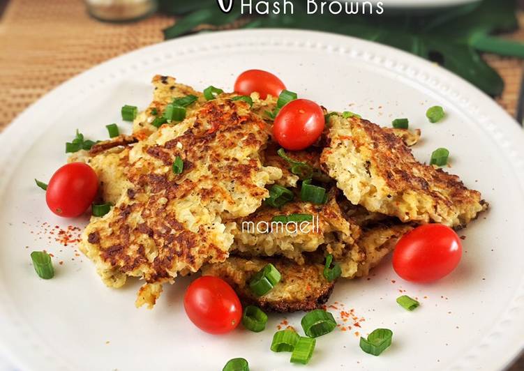 Keto Cauliflower Hash Browns #ReverseDiabetesObesity