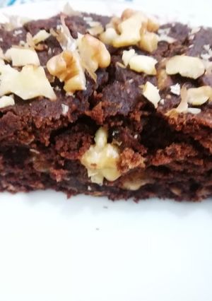Una foto de Brownie de garbanzos