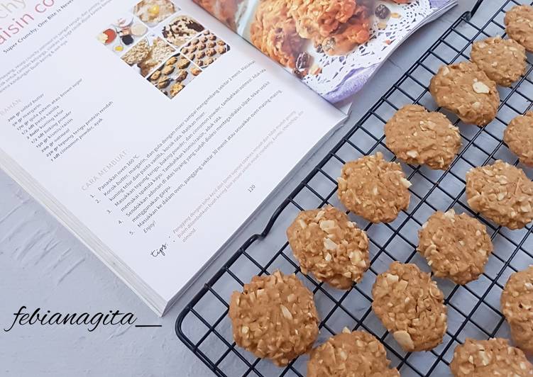 Cara Gampang Membuat Crunchy Oatmeal Almond Cookies Non Gluten, Lezat