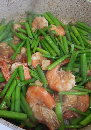 Foto resep Tumis udang bunga bawang