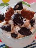 Dessert panna, ricotta,caffè e biscotti