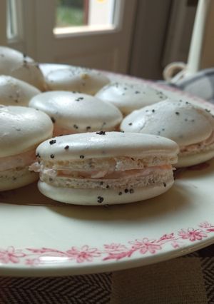 Une photo de Macarons à la mousse de saumon