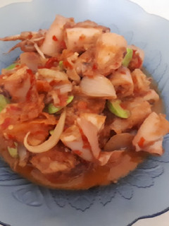 Foto resep Balado cumi asin pete