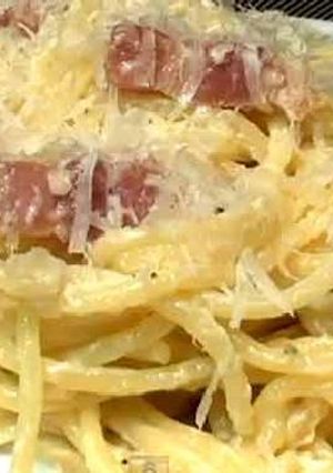 Una foto de Pasta a la carbonara